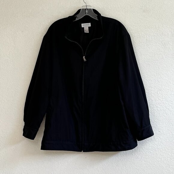 Concepts By Claiborne Black Zip All Weather Men's Jacket Size L - Picture 1 of 5